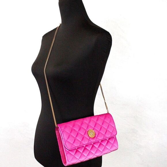 NWT Versace Pink Quilted Women's Bag - Picture 2 of 7